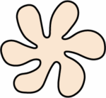 icone fleur beige et noir