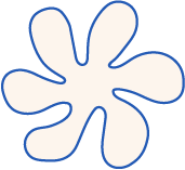 icone fleur beige et bleu